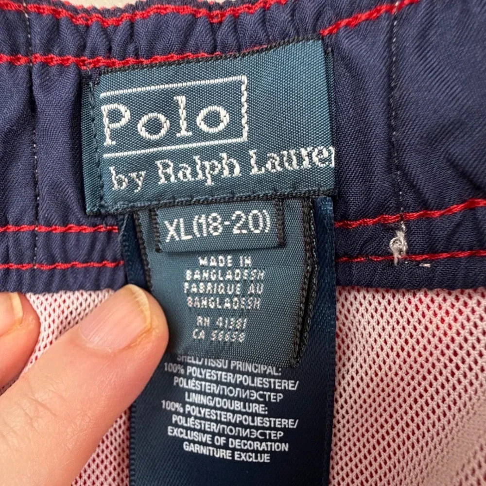 Polo Ralph‎ Lauren Swim Trunks Boys XL 18-20 Red Board Shorts NWT